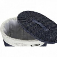 Blue Wicker Closet Set med LID + 3 kurve