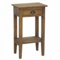 Nightweight wooden night table Natural finish with a drawer