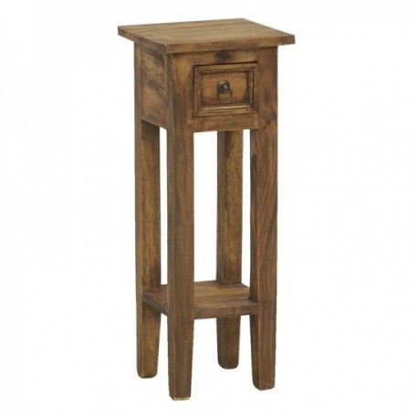 Nightweight wooden night table Natural finish with a drawer
