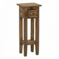 Nightweight wooden night table Natural finish with a drawer