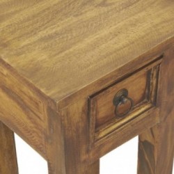 Nightweight wooden night table Natural finish with a drawer