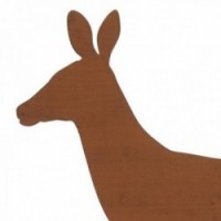 Biche à planter en métal effet rouillé - Décoration de jardin