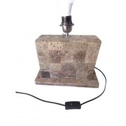 Base de lámpara de mesa rectangular en piedra de lava