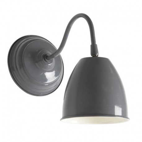 Gray lacquered metal wall light