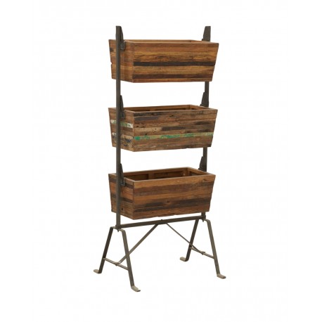 Sadzarka na metalowych stópach i drewnie z recyklingu