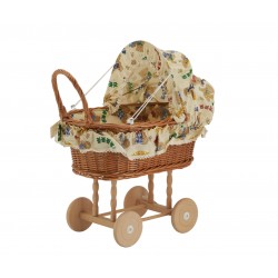 Wicker doll's cradle with...