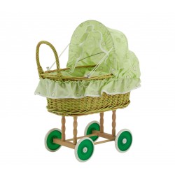Wicker doll's cradle with...