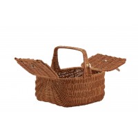 Wicker Picnic Basket med lokk, elegant, robust og ideell for utendørs utstrømninger