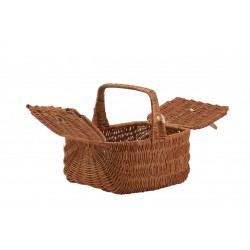 Picnic basket with wicker lids