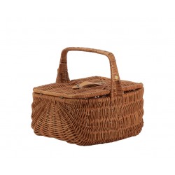Picnic basket with wicker lids