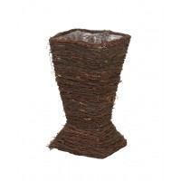 Handpot Cache High Natural Rattan Natural Braided, Standby Bohemian Decorative Plant Book Inside Outside H60 cm