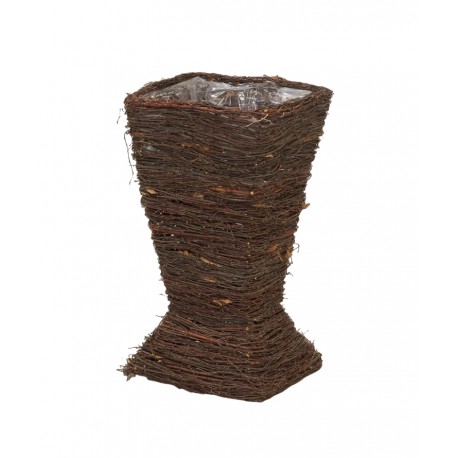 Håndpotte Cache High Natural Rattan Natural Flettet, Standby Bohemian Dekorative Plant Book indeni uden for H60 cm