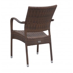 Garden chair in brown resin