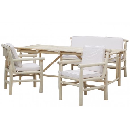 Outdoor Ogrodowy stół na zewnątrz Gross 2 fotele + 1 ławka + 1 stół