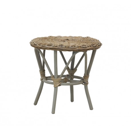 Round coffee table in gray poelet