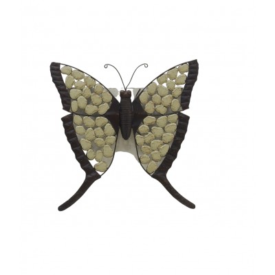 Metal and Stone Butterfly Wall Décor