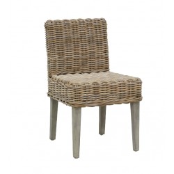 Gray poelet chair with...