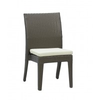 Resin outdoor chair with comfortable cushion