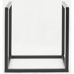 Porte-Bûches en Métal Laqué Noir : Rangement Bûches Rangement Bois de Chauffage Design Industriel pour Cheminée & Poêle