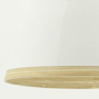 Abajur de bambu natural lacado branco para luminária pendente