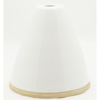 Abat-jour en bambou naturel laqué blanc pour lampe suspension