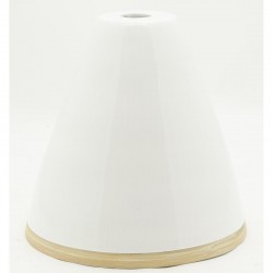 Abat-jour en bambou naturel laqué blanc pour lampe suspension