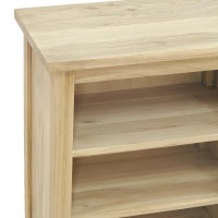 3-level shelving unit in raw wood