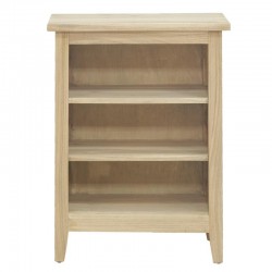 3-level shelving unit in raw wood