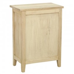 Estantería 3 niveles en madera cruda natural - Gabinete de almacenamiento versátil y robustez artesanal
