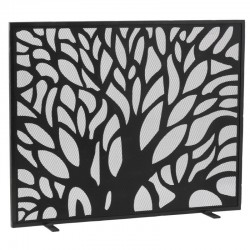 Estilo de vida de Firewall de Metal Lacado Preto: Fogão de Grade de Proteção & Design Anti-Spark