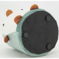 Pouf Pingouin en velours vert et blanc, déco chambre d'enfant