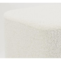 Tabouret repose-pieds carré pour enfant en bouclette pieds en bois