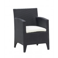 Harzsessel Set mit Kissen + Hocker, Denkflussesorter im Freien und Entspannungsgarten