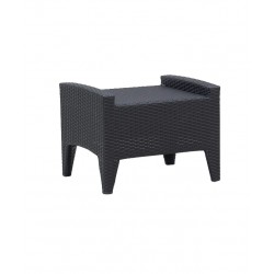 Resin armchair with cushion + a resin stool