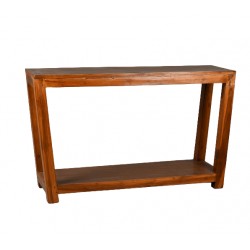 Mesa console em madeira de mogno