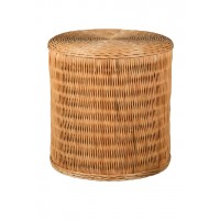 Round natural rattan coffee table