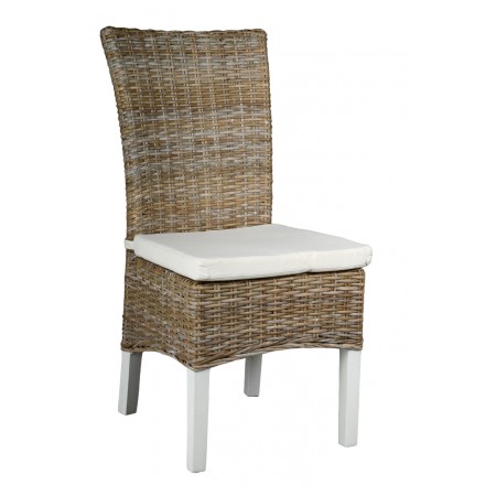 Gray poelet chair with cushion