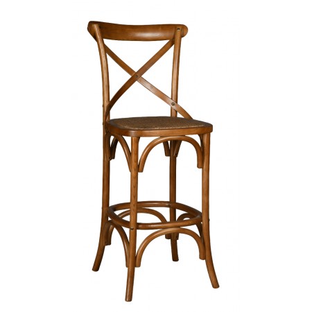 Bistro bar stool in honey-stained wood