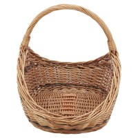 Panier à bûches en osier buff