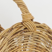 Panier à bûches en poelet marron