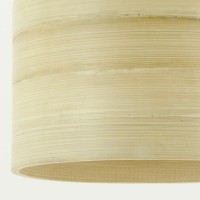 Pantalla natural de bambú Ø 18 cm: Suspensión artesanal ecológica para la lámpara de noche, salón y decoración boscosa