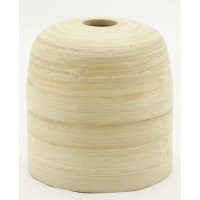 Natürlicher Bambuslampenschirm Ø 18 cm: Umweltfreundliche Handwerksfederung für Nachttischlampe, Lounge & Walddekoration