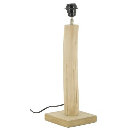 Base lampada in legno grezzo H40 cm