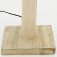 Pie de lámpara de madera cruda Al. 40 cm