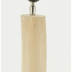 Pie de lámpara de madera cruda Al. 40 cm