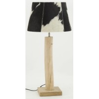 Pied de lampe en bois brut H40 cm