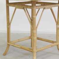 Table en rotin naturel Ø100 cm pour jardin, terrasse et patio