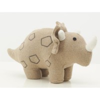 Cale-porte dinosaure en coton beige chambre enfant