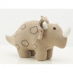 Cale-porte dinosaure en coton beige chambre enfant