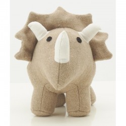 Cale-porte dinosaure en coton beige chambre enfant